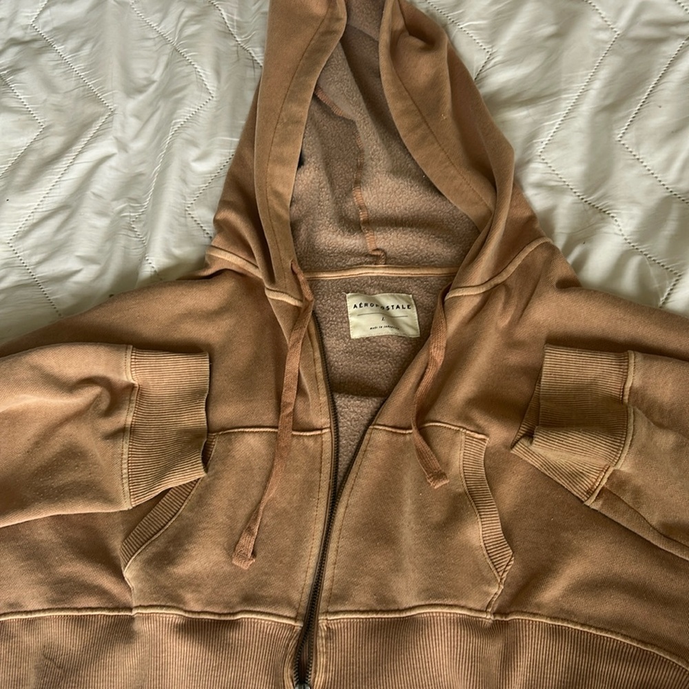Aeropostale Tan Fleece Jacket